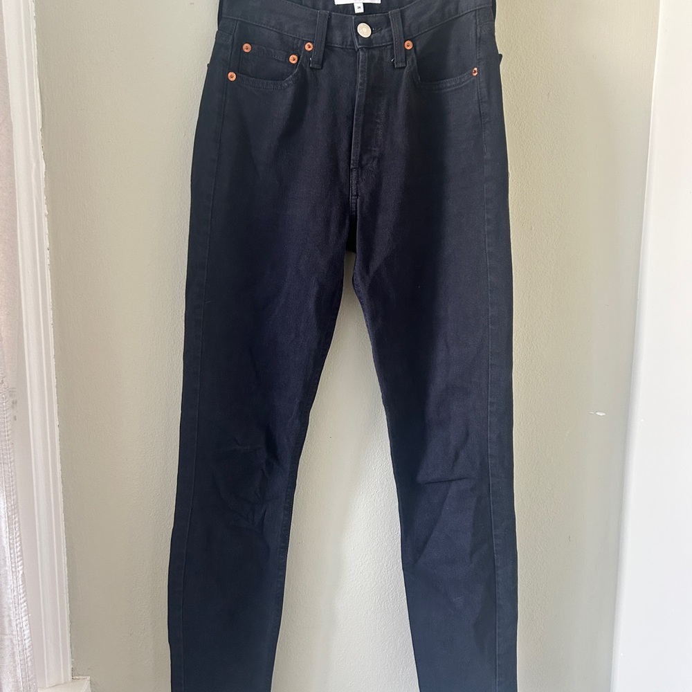 Re/Done Black Straight Jeans Classic Style